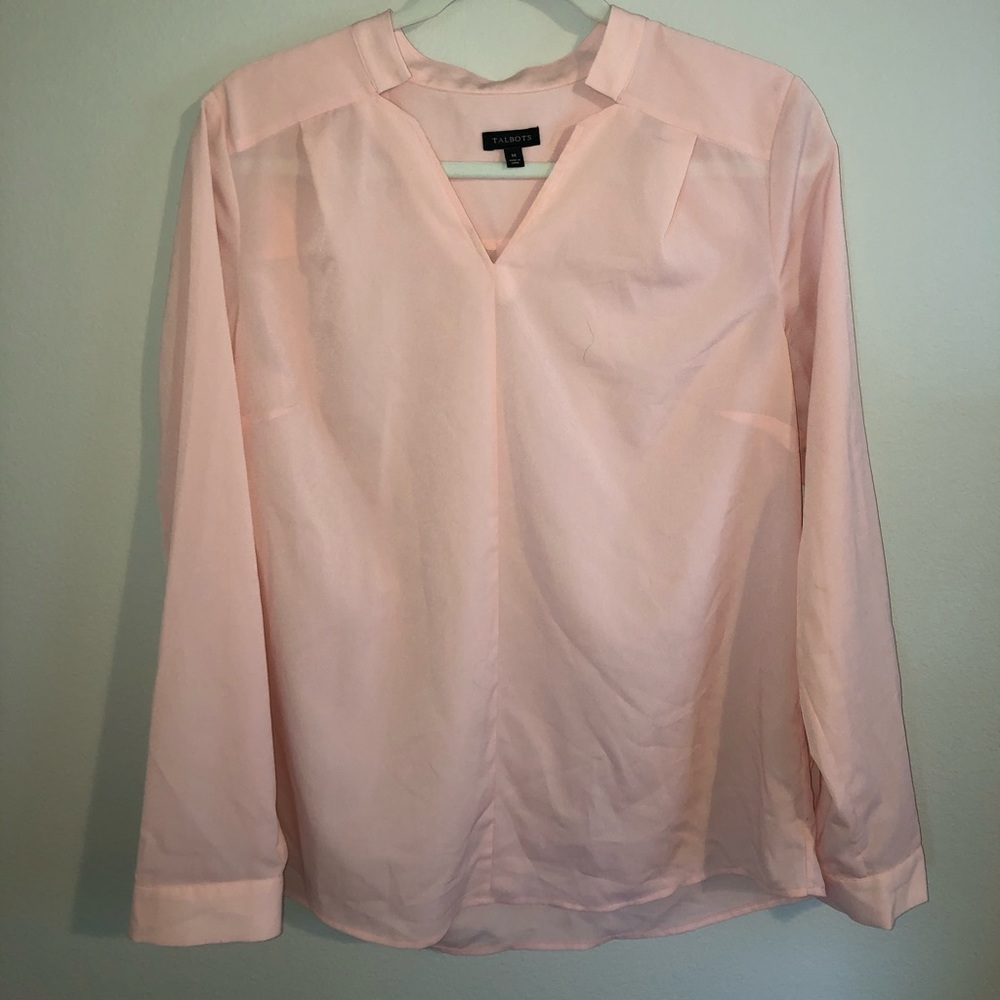 Talbots pink blouse size medium
